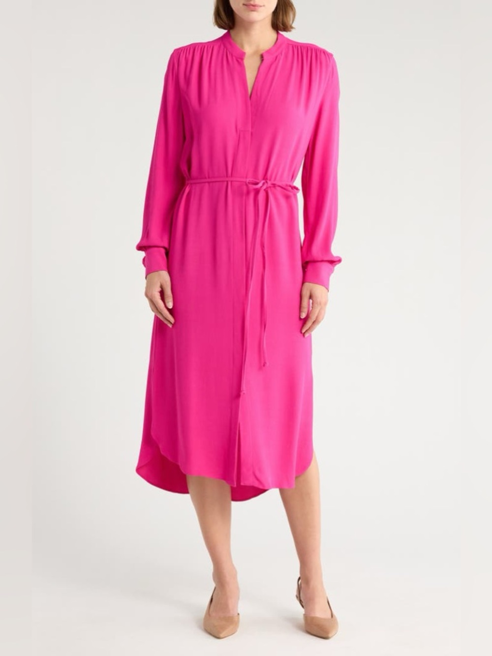 Boss Dibanorah Long Sleeve Midi Dress
